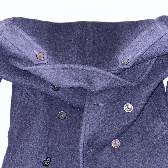 Polo Ralph Lauren Polo Wool-Blend Melton Peacoat Jacket Men’s 42L Navy Blue - Picture 15 of 15